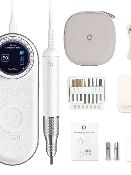 O NAIL Pro Max Professional E-File Drill Manicure Machine, 50000 RPM Rechargeable with AI Quiet Mode & 3mm Shank, Auto Stop Safe Nail Tools & Supplies Equipment for Salon Techs, Nail Supplies Equipment, 171Mm × 68Mm × 40Mm