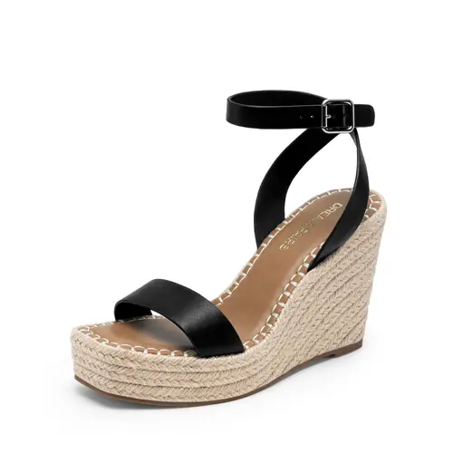 Dream Pairs Women's Platform Heels Sandals - Elegant Open Toe Strappy Wedge Shoes with Wooden Heel, Adjustable Strap, Ideal for Beachside Brunches & Denim Outfits,sohochic
