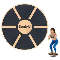 Soulyis Balance Board - Multifunctional Exercise Board with Stable Wood Base, 360-Degree Rotation, Non-Slip Fitness Workout Platform, Core Stability & Rehabilitation Training Equipment for Outdoor Summer Fun,sohochic