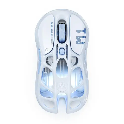 GravaStar Mercury M1 Pro Wireless Gaming Mouse (Ice Blue) - Magnesium Alloy Lightweight, High-Precision PAW3395DM Sensor, 26000 DPI, RGB Lighting, 5 Programmable Buttons, Wired/2.4GHz/BT Support, Up to 200 Hours Battery Life - summerwins, Led Light, Gamer