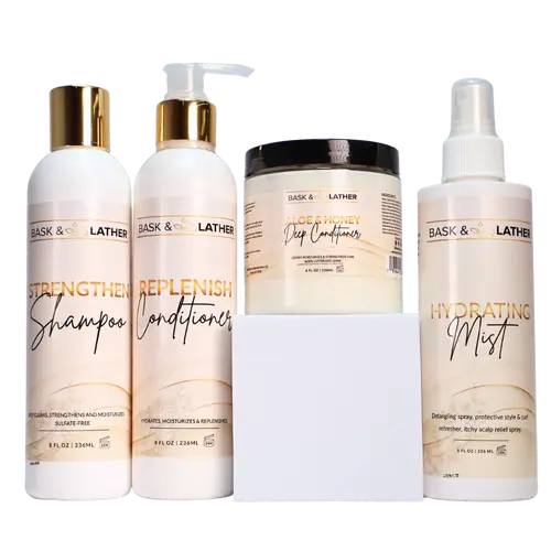 Bask and Lather Wash Day Bundle hair loss -  Shampoo Conditioner Rosemary
