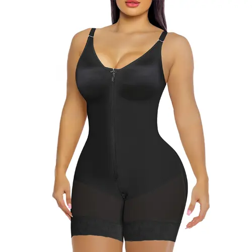 YIANNA #Livestream Fajas Colombianas shapewear for Women Tummy Control Butt Lifter Shaper with Zipper Crotch Lace Shapewear Crisscross Halter Shapewear