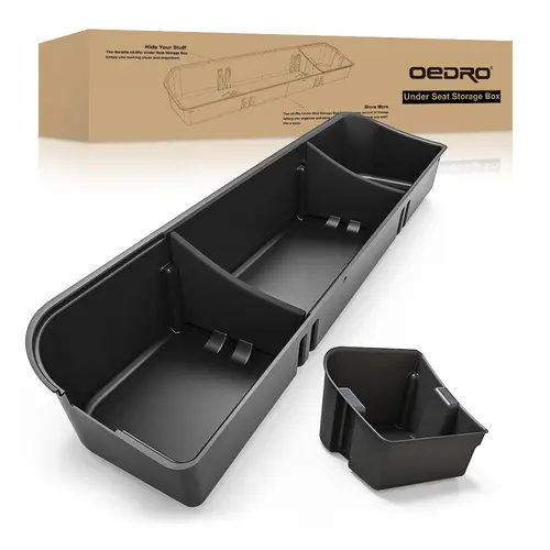 【toolupgrade】OEDRO Underseat Storage for 2015-2026 Ford F150 SuperCrew/Crew Cab, 2017-2026 F-250/350/450/550 Super Duty, Upgraded Rear F-150 Under Seat Storage Truck Organizer Tool Box