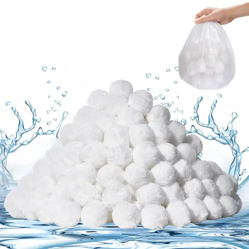 VEVOR Pool Filter Balls for Sand Filter, 3.5 lbs, Filter Balls Replace Pool Filter Sand, Reusable Polyester Fiber Filter Media Balls with Wash Bag, for Swimming Pool Above Ground Pool Aquarium Tank#SohoChic