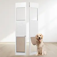 VEVOR Sliding Glass Door Dog Door for Large Dogs, Adjusts 75–80" H, Aluminum Frame, Tempered Glass Safe, Built to Last, Hinge Structure Flap, Metal Cover Resists Wear, Lock for Safety#SohoChic