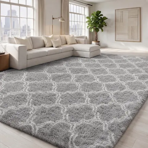 FAMVAL Modern Fluffy Area Rug, Super Soft Thick Plush Rug for Living Room Bedroom Nursery, Non-Slip Pet Friendly Rectangular Carpet summerwins