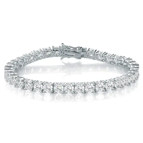 MDFUN 4mm Classic Cubic Zirconia Tennis Bracelet for Men & Women, 6–8.5 Inch Sizes, Perfect Gift for Valentine’s Day, Birthday & Anniversary,sohochic