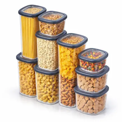 AISOON 12 PACK Airtight Food Storage Container Set, BPA Free Containers for Kitchen Organization, Ideal for Cereal,Flour&Sugar, Includes Labels