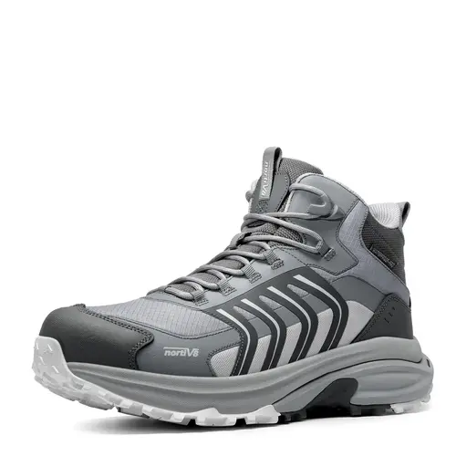 【SohoChic】NORTIV 8 Male Durable Outdoor Hiking Boots - 1 Pair, 360 Waterproof PRO, Nylon Lightweight Fabric Laces, All-Day Comfort, Synthetic Material, US Sizes, Casual Adventure Shoes, for Hiking/Light Outdoor, Armadillo FieldLite Father's Day Gifts