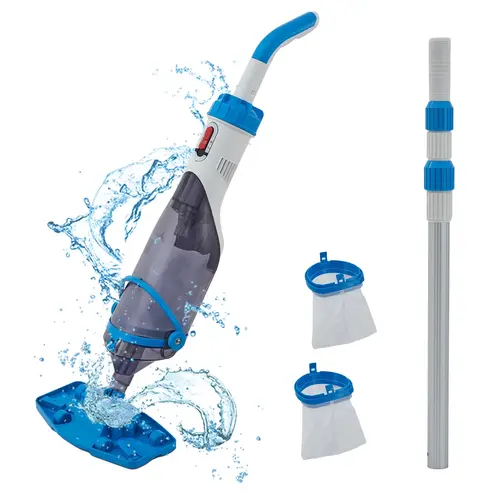 【GARVEE】 Handheld Swimming Pool Cleaner, 1.5h Quick Charge, 80min Continuous Running Time, Cordless Rechargeable for Above Ground & In-Ground Pools, 1.3L Capacity, Push Buttons Operation, Above Ground Pool,toolupgrade