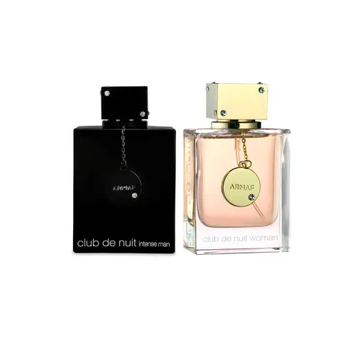 Armaf Club de Nuit Intense Men’s & CDN Women’s Non-Toxic EDP Duo Set for Adults, Limited Edition 2-Piece Liquid Fragrance with Aromatic Amber Spicy, Citrus Rose Wood, Smoky Rose Notes, 3.4 fl oz Each