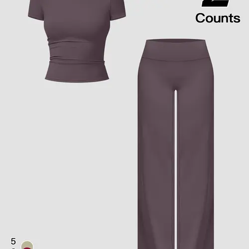 Women's Sporty High Waist Slim Fit Leggings Set, Stretchy Comfortable Workout for Women, Casual Daily Wear Apparel, Yoga Outfit Set, Athleisure Workout Set, Activewear Workout Set, Exercise Clothing Set, Activewear Fitness Wear
