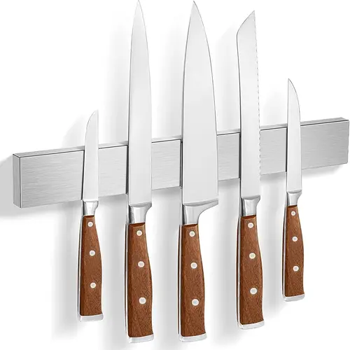 Magnetic Knife Holder for Wall 10 inch, Metal Knife Rack Kitchen Utensil Holder for Refrigerator Mount Tool,Kitchen Accessories Storage Organizer