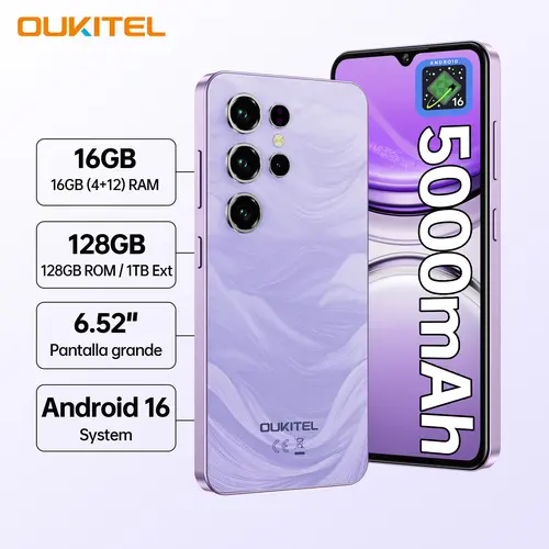 OUKITEL C2 Unlocked Cell Phone -6.52" Display Smartphone, 16GB+128GB/1TB, 5150mAh Battery Phone, 13MP Camera, 4G Dual Sim Mobile Phones, 3.5mm Jack/Face Unlock/GPS/BT5.0/95 dB Speaker, Black,back to school,back to school haul,sohochic