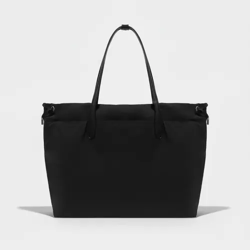 DURV Large Nylon Tote Bag Fits 13" Laptop Magnetic Closure Drawstring Work Travel Bag for Everyday Use