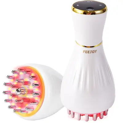 FEEJOY USB Rechargeable Handheld Massage Device - Ergonomic, Adjustable Heat Vibration, 4 Modes, 12 Adjustable Speed Levels, Anti-Cellulite, Portable Pro+, Full Body Back Muscle Relief, Memorial Day Gift,sohochic