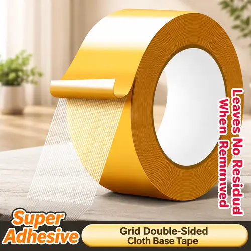 High-Strength Double Sided Tape Waterproof Anti-Slip Adhesive for Carpet Wallpaper Balloons 2 Inch Wide 33Ft Length Super Strong Adhesion