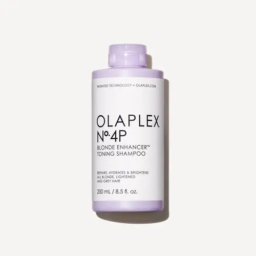 OLAPLEX Nº.4P Blonde Enhancer Purpler Toning Shampoo - A purple toning shampoo for blondes and greys that neutralizes brassiness and repairs everyday damage to reveal bright, evenly toned, shiny, and strong hair in 1 wash.