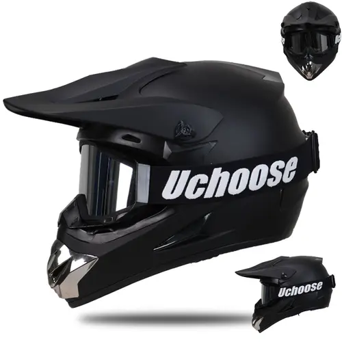 Unisex Youth Full Face Off-Road Rally Mountain Bike Helmet with Visor, Vibrant Fashionable Protective Gear, Motorcycle Motor Parts Accessories Casco Paramoto, Full Face Helmet