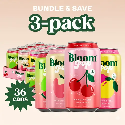 3 Packs Bloom Pop Prebiotic Soda