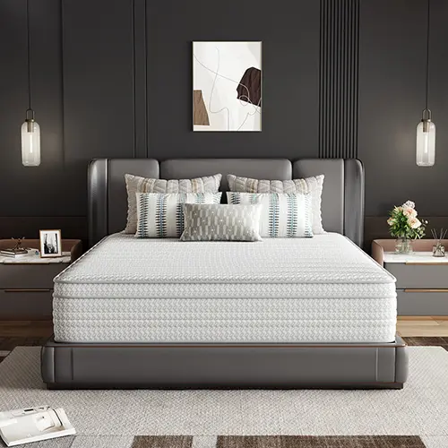 Fiberglass-Free Full/Queen/King  Medium Gel Memory Foam Hybrid Mattress -12/14 Inch-Perfect Balance of Softness & Firmness: High-Quality Mattress for All Sleepers & Body Alignment-Motion Isolation Mattress,Back To School