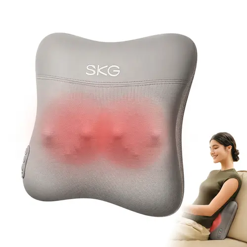 SKG Cordless Battery Operated Massage Device, 4D Deep Tissue Muscle Massager with Dual-Sided Heat for Shoulder Pain Relief & Low Back Pain Relief, Portable Gifts for Parents,back to school,back to school haul,sohochic