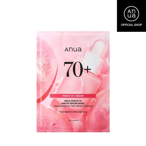 [Anua] Peach 70 Niacin Serum Mask 25g ｜Korean skincare mask Hydrate Moisturizing, Sheet mask, gentle, brightening, moisture, radiant