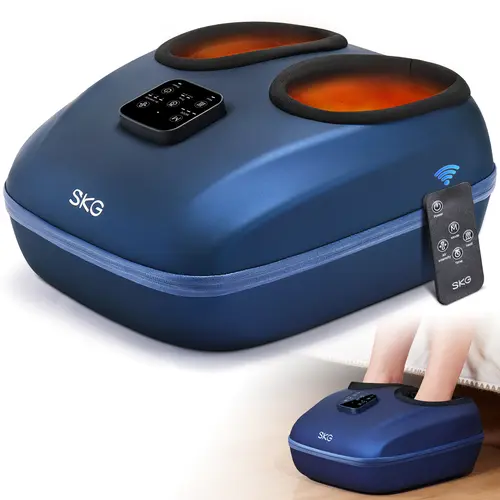 SKG Foot Massager with Heat and Remote, Upgrade Electric Feet Massager for Plantar Fasciitis Pain Relief, 3 Levels Compression Massage for Neuropathy Plantar Fasciitis, Up to Size 13 Home Office Use,back to school,back to school haul,sohochic