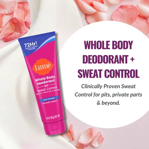 Whole Body Deodorant PLUS Sweat Control Cream - Lume - Odor Control