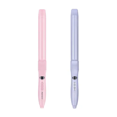 FoxyBae Bounce Bae 1.25” Long Barrel Curling Iron – Tourmaline Ceramic Spring Clip Curler for Waves & Curls, Frizz Control, Shine