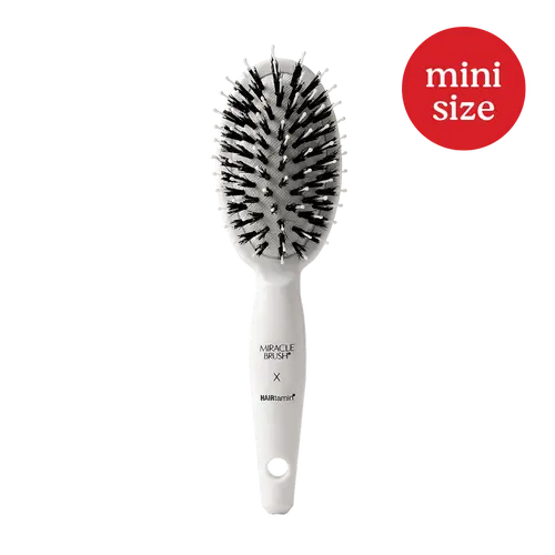 HAIRtamin Mini Miracle Brush – Travel-Size Detangler for Fine, Thin & Kids Hair | Wet & Dry Use