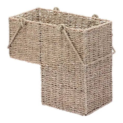 Villacera 14" Handmade Wicker Stair Case Basketwith Handles