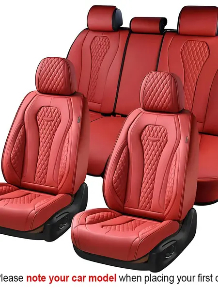 【Coverado】5 Seats Car Seat Covers Luxury WaterproofStain resistant Car interior protector Seat Covers-Fits 6000+Vehicles-1Year Warranty -Place Yr/Make/Modelin Order NotesUniversal Fit B8839 custom seatcover pick-up truck order note, Car Seat Protectors, S