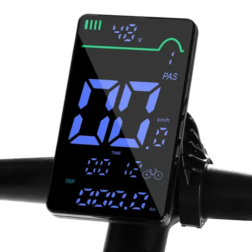 EOEOTWO-E01 E-Bike Dashboard【Only fits E01,Please do not buy without a E01 E-bike】, 48V Compatible, Digital Display, Speed & Battery Monitoring, Fault Code Display Multifunctional Data Display，Compatible with EOEOTWO-E01 Model, Lcd, Speed Monitor, Fault C