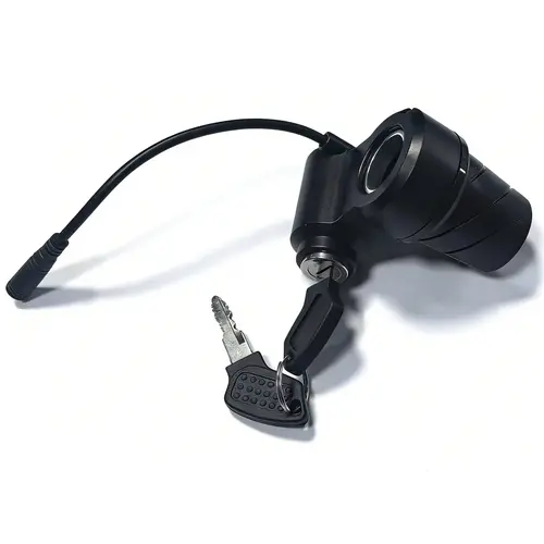 EOEOTWO-E01 48V Electric Bike Throttle Grip & Key - Throttle Part with Adjustable Grip, Accurate Speed Regulation, Anti-Slip, Wear-Resistant, Standardized Installation for Urban Commuting Ride-On Ebike Accessories