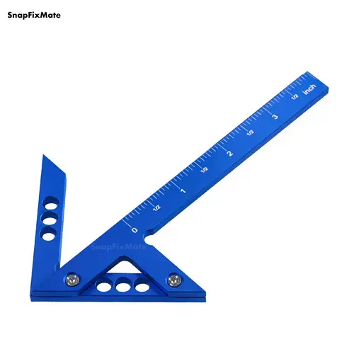 GJANSH Aluminum Imperial Circle Center Positioning, 45/90 Degree Positioning Ruler, Right Angle Positioning, Centerline Positioning, Multi-Function Arrow Ruler, High-Precision Measuring Ruler, Snapfixmate toolupgrade
