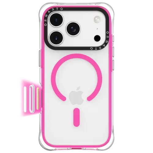 ORNARTO Diamond Air MagSafe Phone Case for iPhone 18/17/16/15 Series - Military-Grade Drop Protection Cover with Built-In Air Transparent Backplate, Shockproof Mobile Phone Accessories
