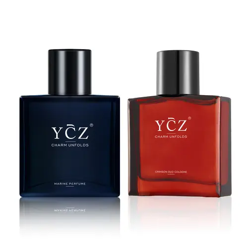 [YCZ] Men's Cologne Duo Gift Set - 2x1.7 fl oz Long-Lasting Eau de Parfum (Aromatic Marine & Spicy Woody Notes) - Chemical Free, Daily Wear, Cool Gifts for Guys, Men's Stuff, Single Item, Signature Scent Beauty Product, 3 To 3.9 Fl Oz,sohochic