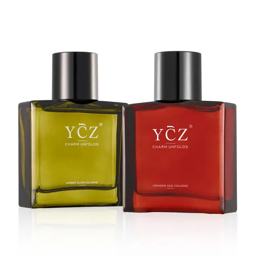 [YCZ] Amber & Oud Gentleman EDP Duo Set 1.7oz | Amber Glow Fruity Chypre & Crimson Oud Spicy Oriental | Elegant Masculine Scent | Long-lasting Men's Eau de Parfum for Daily Wear & Business Occasions | Vegan & Cruelty-Free,sohochic