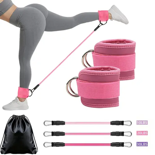 Adjustable Ankle Strap Resistance Band for Home Workout, Elastic Training Band for Legs & Glutes, Fitness Accessory Summervibes
