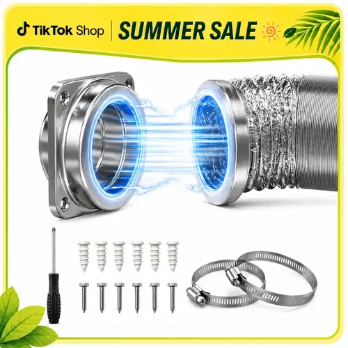 Upgrade Stainless Steel Magnetic Dryer Vent Coupling Kit DV180 with Quick Connect & Airtight Seal Dryer Vent Hose, Magnetic Dryer Vent Coupling Kit #TikTokShopBackToSchool,sohochic