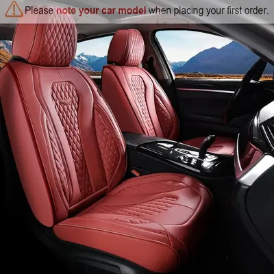 【Coverado】Faux Leather 5-Seater Car Seat Cover - Universal Fit for 6000+ Sedan/Truck Models, Luxury Waterproof Stain-Resist Interior Protector, Front + Rear Seat Coverage, Middle Piece Adapts Width, Seatbelts Compatible, 1-Year Warranty B8839,toolupgrade