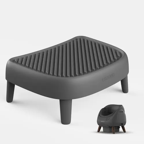 CATLINK Scooper Open-X Litter Ramp & Step, PP Plastic Design, Assists Kittens/Seniors, Prevents Litter Scatter, Immersible for Water Clean, Immerse To Deepclean, Easy Access,sohochic
