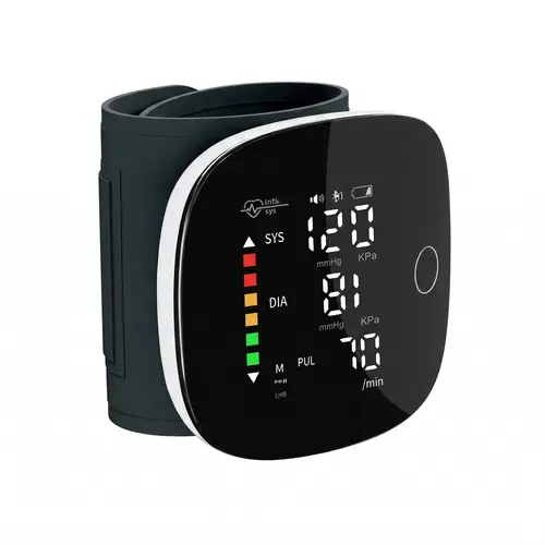 Rechargeable Wrist Blood Pressure Monitor Wristwatch - Unisex Sports Wristband, Smart Digital Fitness Wearable Tech Gadgets with LED Touchscreen, Voice Broadcast, 99x2 Memory Storage, Accurate Home BP Tracking, Simple Operation