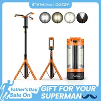 OGERY 10000/18000mAh Camping Light with  Remote Control & Power Bank - Rechargeable 2200 Lumens Dimmable Work Light, Emergency Light & Detachable Tripod (1.75-6.5 Ft) for Outdoor, Hiking, Home & Emergency summerwins