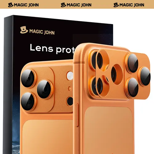 New-MAGIC JOHN Magnetic Lens Protector for iPhone 17 Pro/Max – 99% Transparency, Original HD Clarity, Scratch-Resistant, Durable, Magnetic Design for Easy Installation & Removal