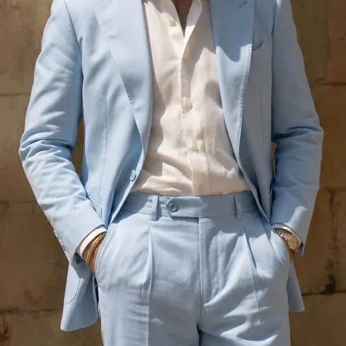 Mens Linen Suit 2 Piece Summer Wedding Prom Suits Jacket and Pants Pants Workwear Menswear Long Sleeve