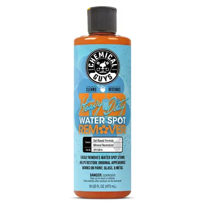 CHEMICAL GUYS Heavy Duty Water Spot Remover – Fast-Acting Gel Cleaner Eliminates Hard Water Spots, Stains & Mineral Deposits from Car Paint, Glass, Chrome, Metal & Wheels – Restore Shine & Clarity - Helps Prevent Paint Etching