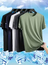 Men’s Quick Dry Sports T Shirt Set – Breathable, Sweat Wicking Crew Neck Short Sleeve, Available in Multiple Colors, Perfect for Gyms and Summer Outdoor Activities, Fitness Tops