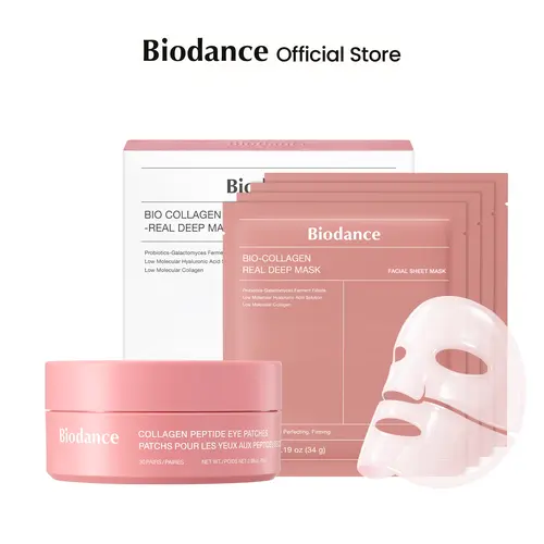 [Biodance Official] Viral Hydrogel Eye patches & Masks Bundle for Wrinkle & Fine Line | Korean Skincare Kit, Under Eye Patches for Firming, Hydrogel Face Masks, Caffeine for tired Eyes, Anti-Aging, Skin Plumper, Glow Skin, Pore Tightening
